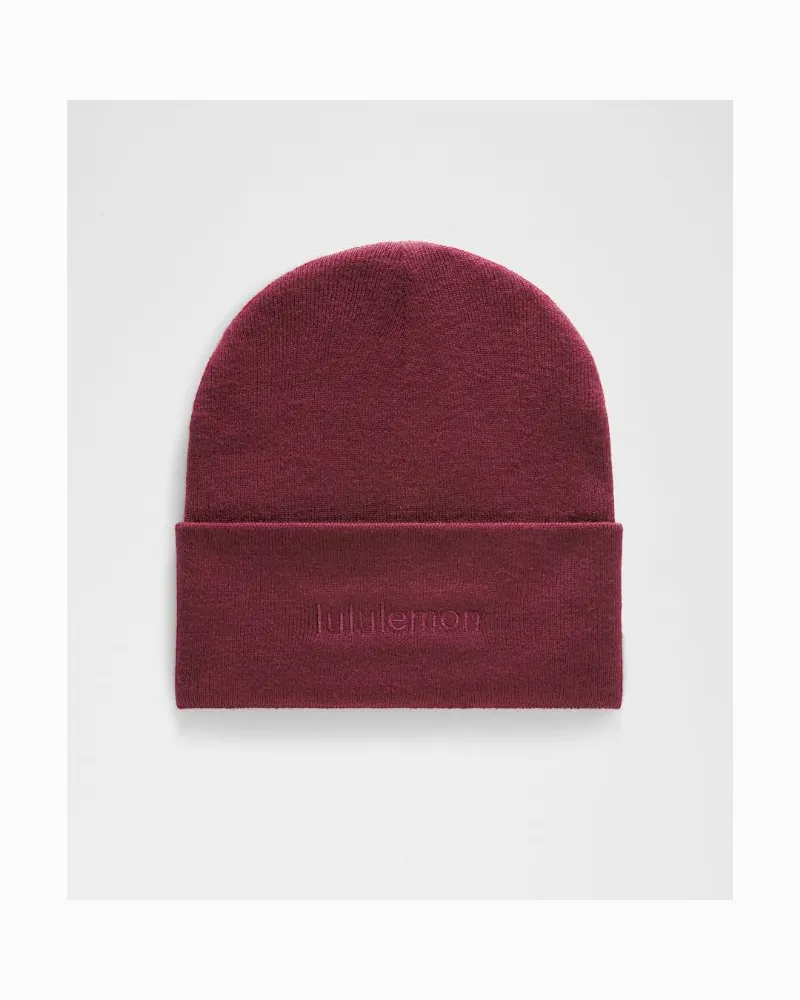 LULULEMON Warm Revelation Mütze Logo in Deep Luxe Deep
