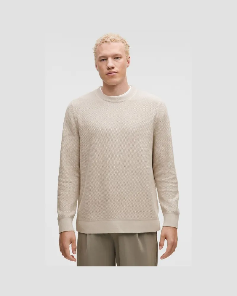 LULULEMON Strukturierter Strick-Rundhalspullover für Männer – Größe in Dove Grey Dove