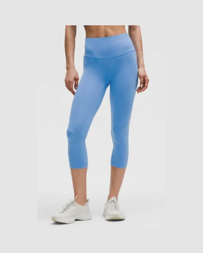 LULULEMON Wunder Train Crop Leggings mit hohem Bund für Frauen – 53 cm – Größe in Pool Party Pool
