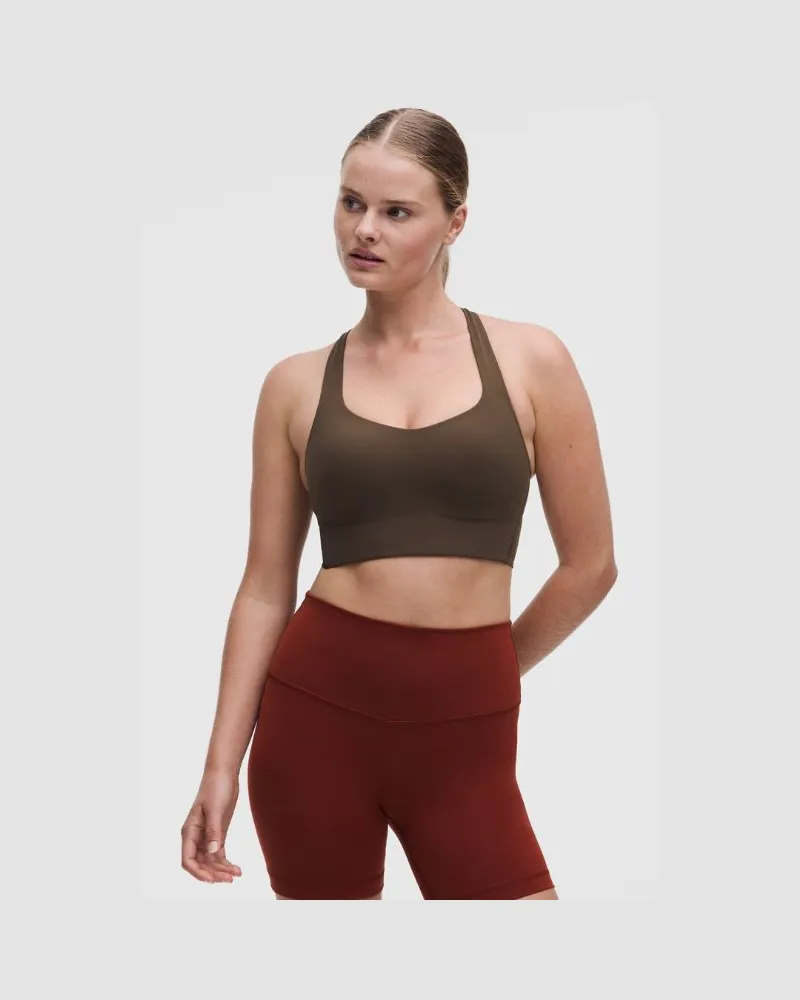 LULULEMON Like a Cloud Trainings-BH Mittlerer Halt B/C Cups für Frauen – Größe in Walnut Crunch Walnut