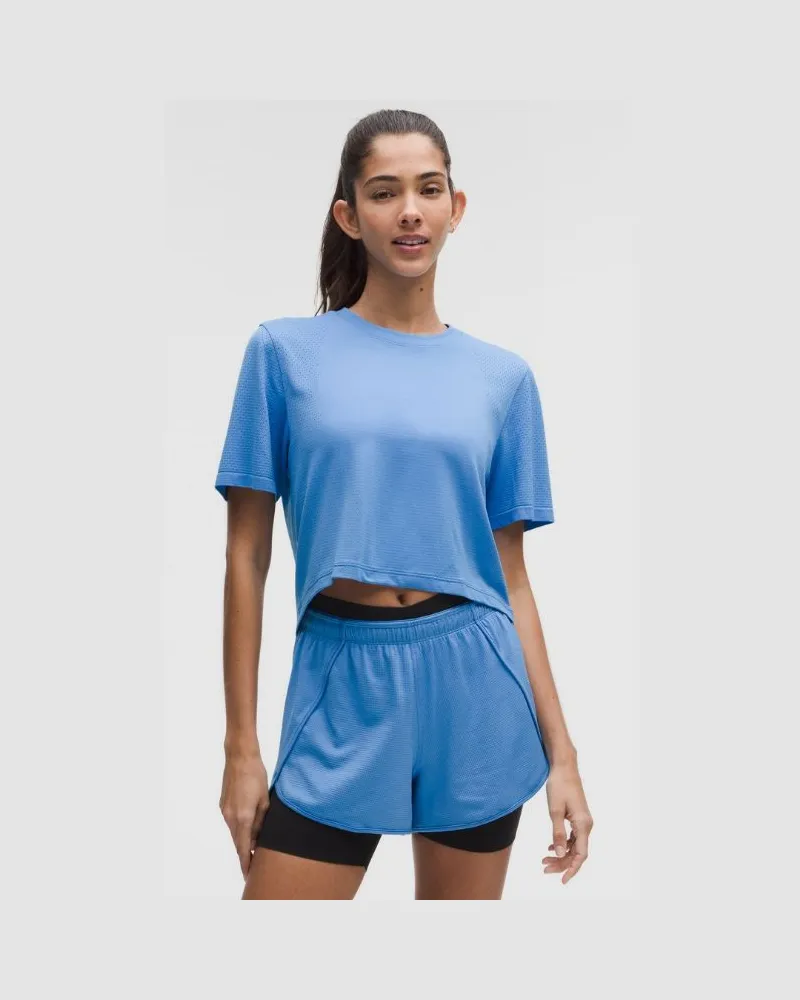 LULULEMON Swiftly Crop-T-Shirt im Oversized Fit für Frauen – Größe in Pool Party Pool