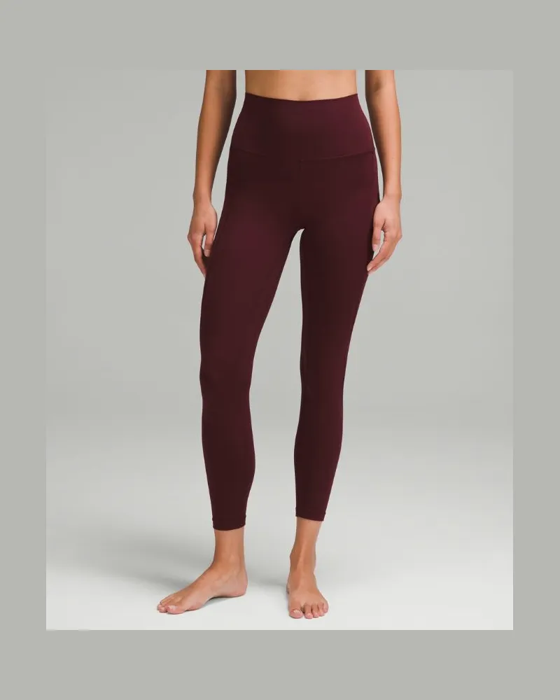 LULULEMON Align Hose mit hohem Bund und Taschen für Frauen – 64 cm – Größe in Garnet Garnet
