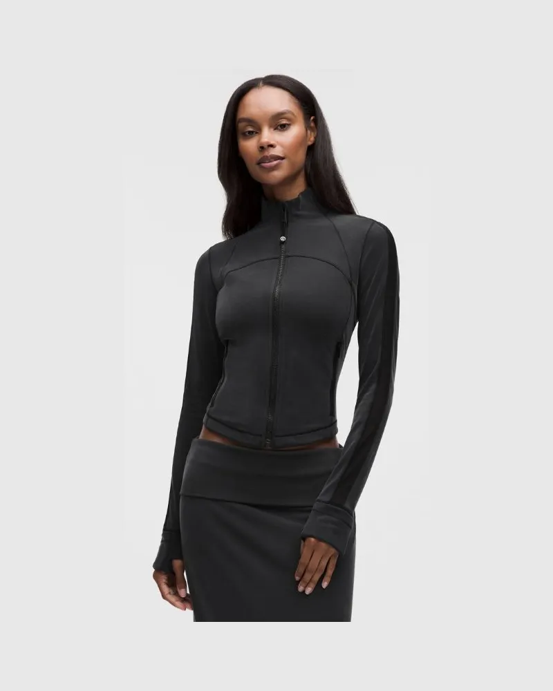 LULULEMON Define Jacke mit Mikrorippenstruktur Fließende Silhouette für Frauen – Größe in Schwarz Schwarz