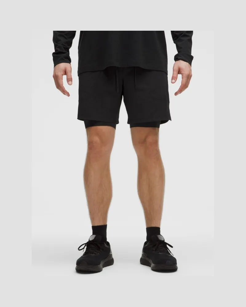 LULULEMON License to Train Shorts mit Liner für Männer – 18 cm – Größe in Black Black