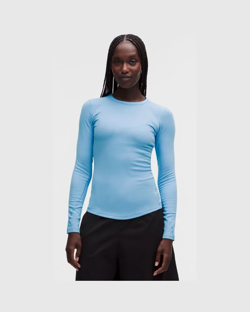 LULULEMON Hold Tight Langarmshirt für Frauen – Größe in Dreamy Blue Dreamy