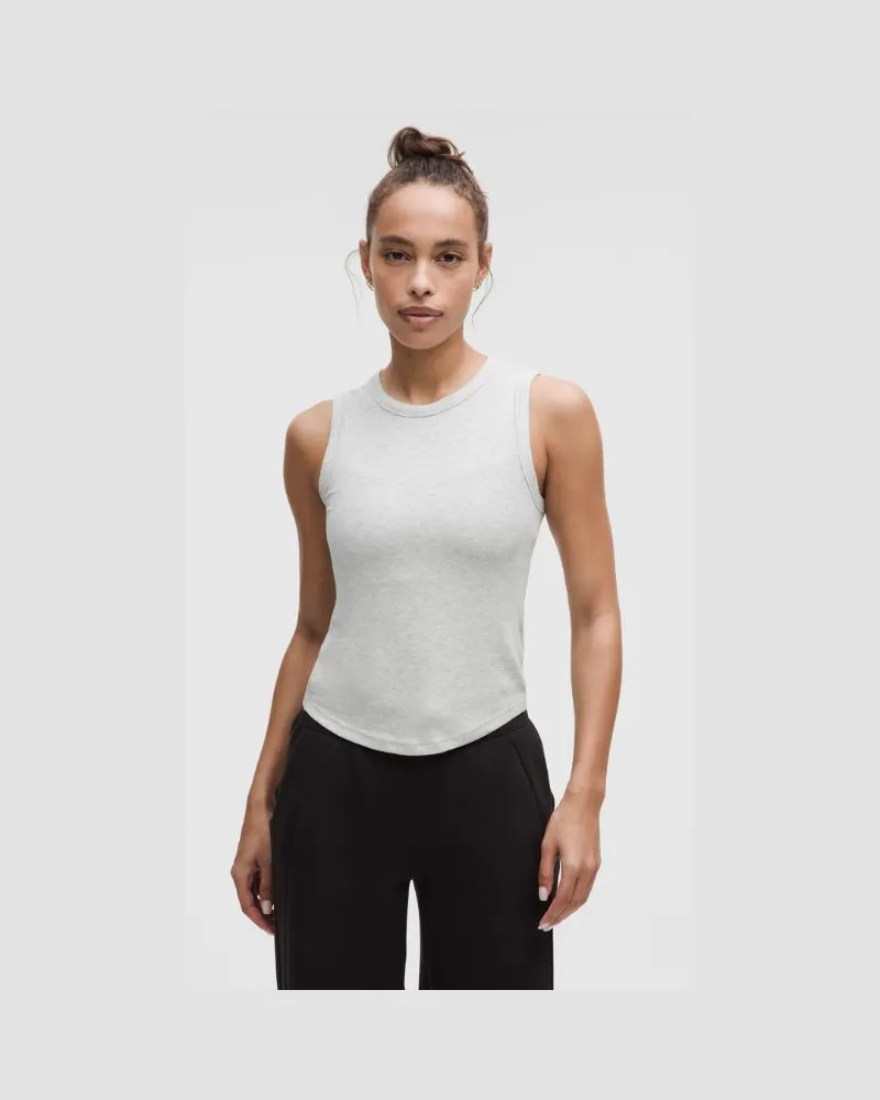 LULULEMON Hold Tight Tanktop mit Rundhalsausschnitt für Frauen – Größe in Heathered Core Ultra Light Grey Heathered