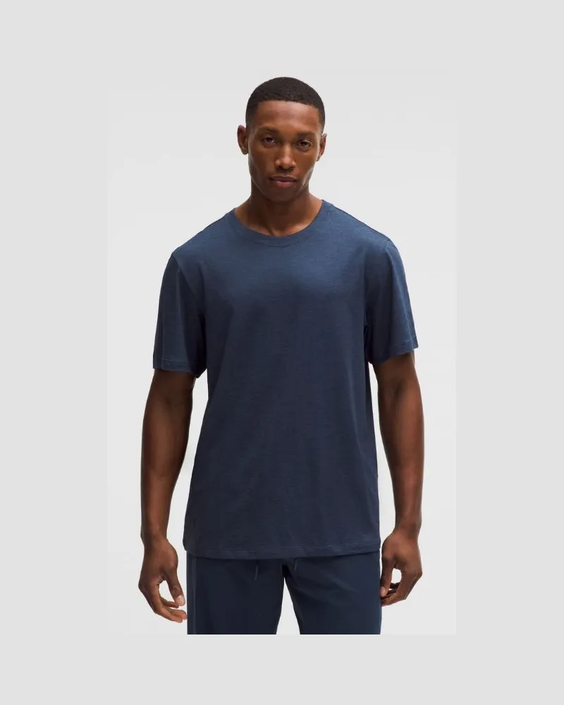 LULULEMON Zeroed In Kurzarmshirt für Männer – Größe in Heathered Club Blue Heathered