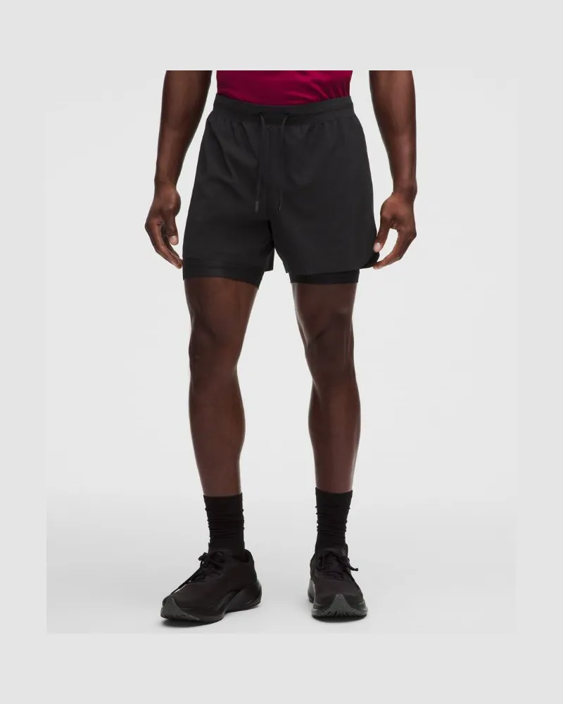 LULULEMON Fast and Free-Laufshorts mit Liner es Design für Männer – 13 cm – Größe in Schwarz Schwarz