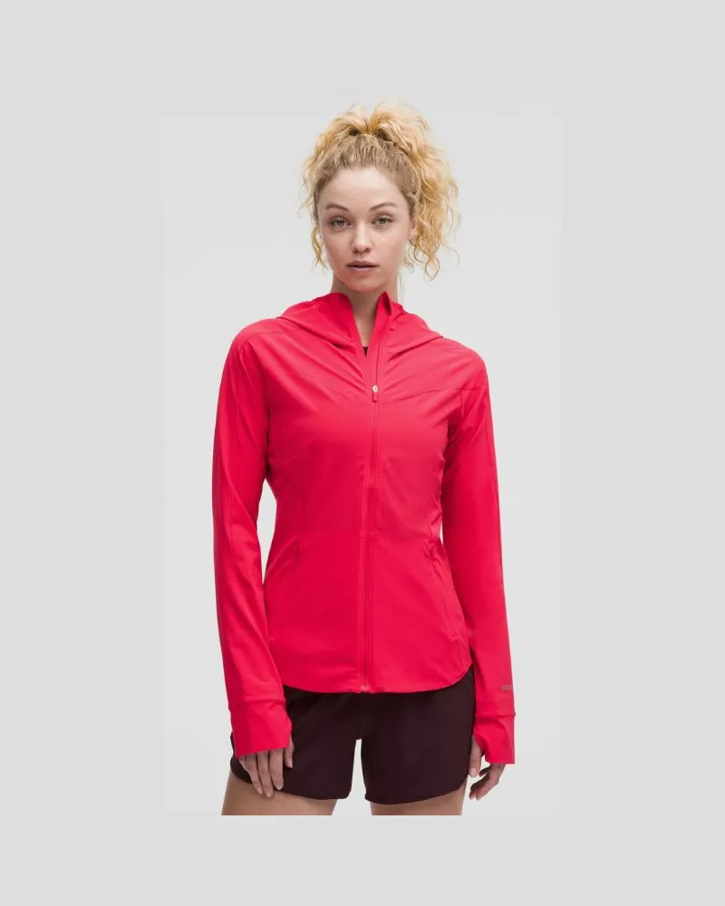 LULULEMON Mist Over Windbreaker für Frauen – Größe in Red Glow Red