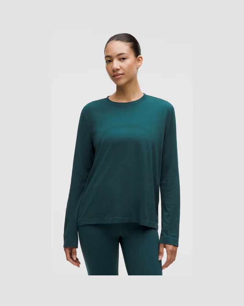 LULULEMON Swiftly Relaxed Langarmshirt e Passform für Frauen – Größe in Indochine Blue Indochine