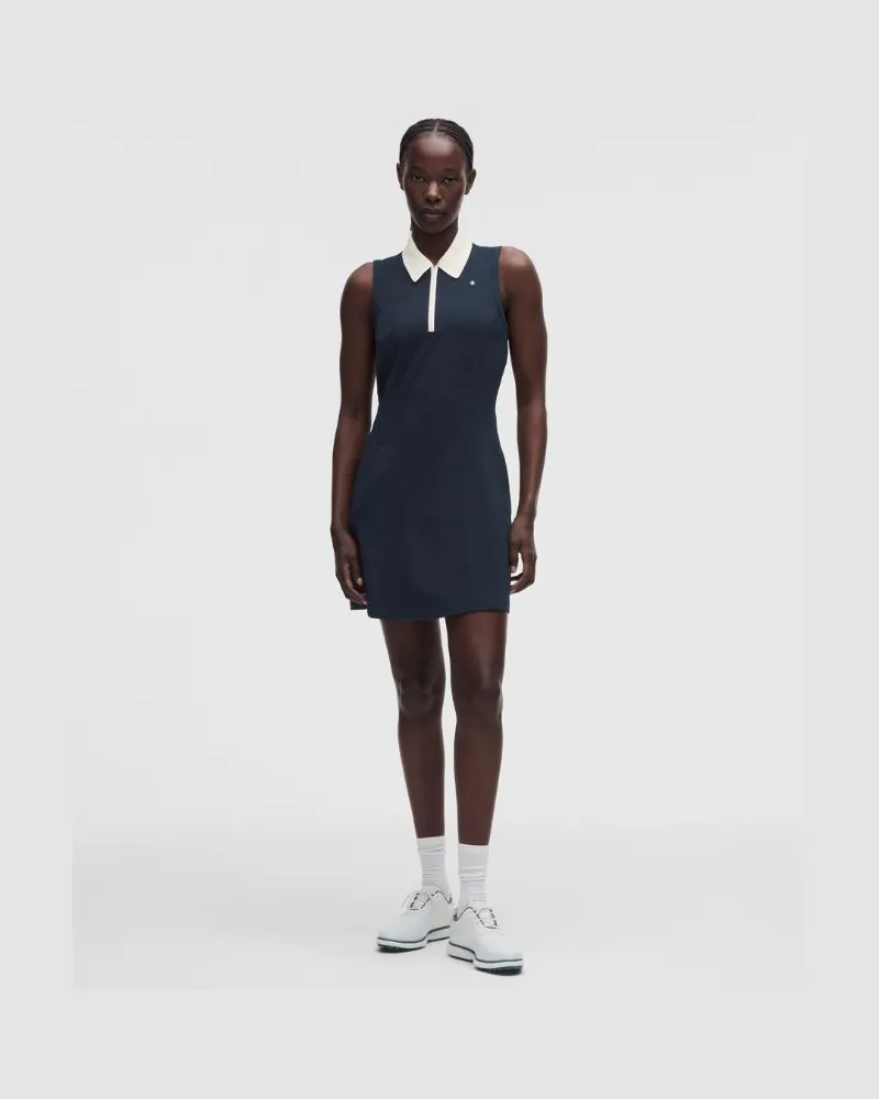 LULULEMON Ärmelloses Golf-Polokleid für Frauen – Größe in True Navy/Light Ivory True