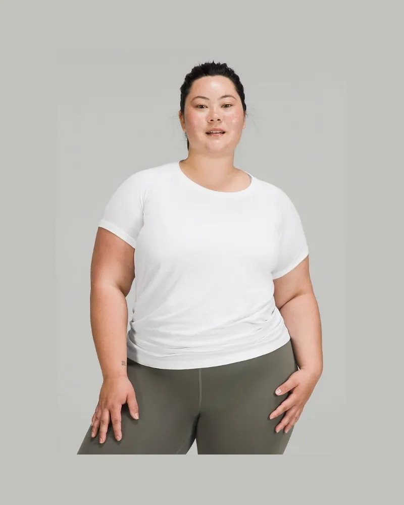 LULULEMON Swiftly Tech Kurzarmshirt 2.0 Hüftlänge für Frauen – Größe in White White