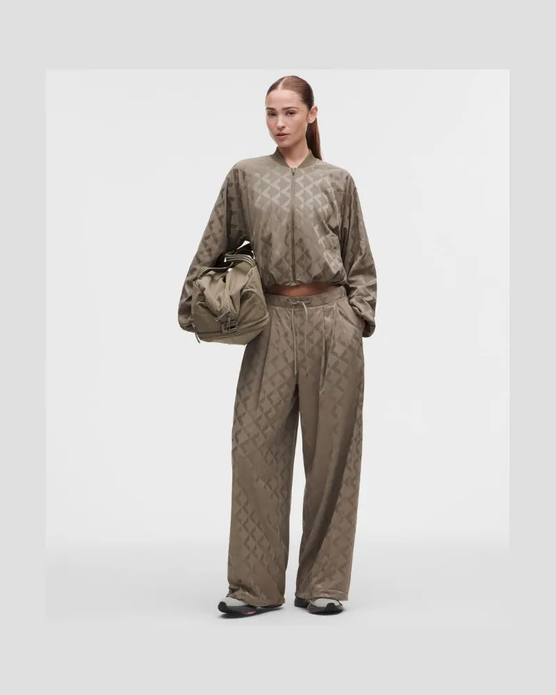 LULULEMON Satin-Trainingshose mit mittelhohem Bund und Monogramm-Grafik für Frauen – Größe in Square Diamond Max Jacquard Cypress Forest Square