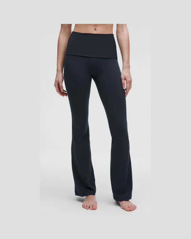 LULULEMON Groove Hose mit ausgestelltem Bein und umschlagbarem Bund aus Nulu für Frauen – Größe in True Navy True