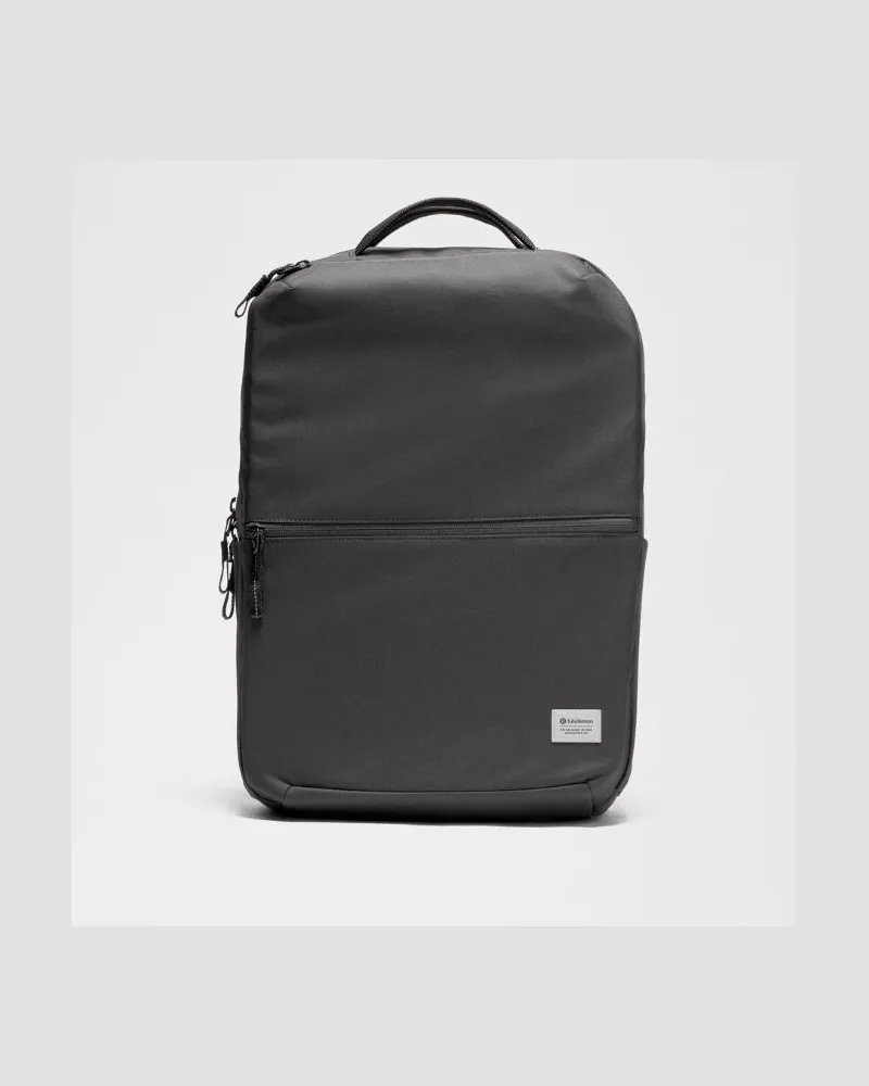 LULULEMON Rucksack mit zwei Reißverschlüssen 22 l Performance-Canvas – Größe in Black/Graphite Grey Black