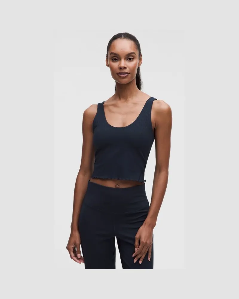 LULULEMON Align Tanktop mit gewelltem Saum Leichter Halt für B/C-Cups für Frauen – Größe in True Navy True
