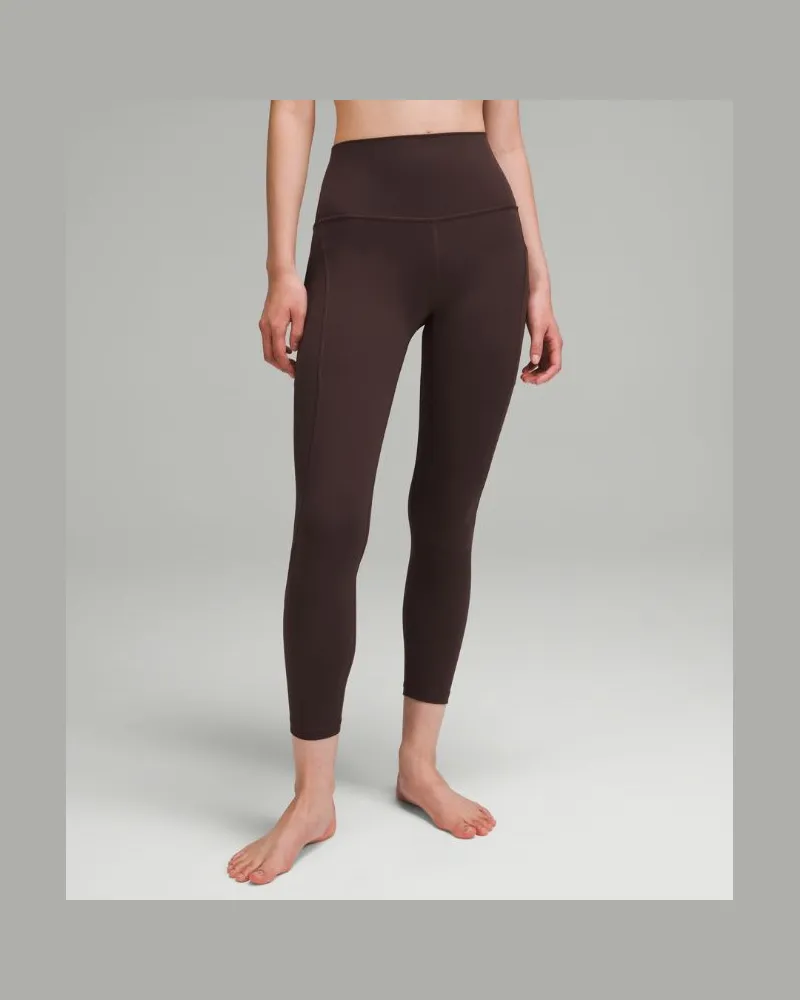 LULULEMON Align Hose mit hohem Bund und Taschen für Frauen – 64 cm – Größe in Espresso Espresso