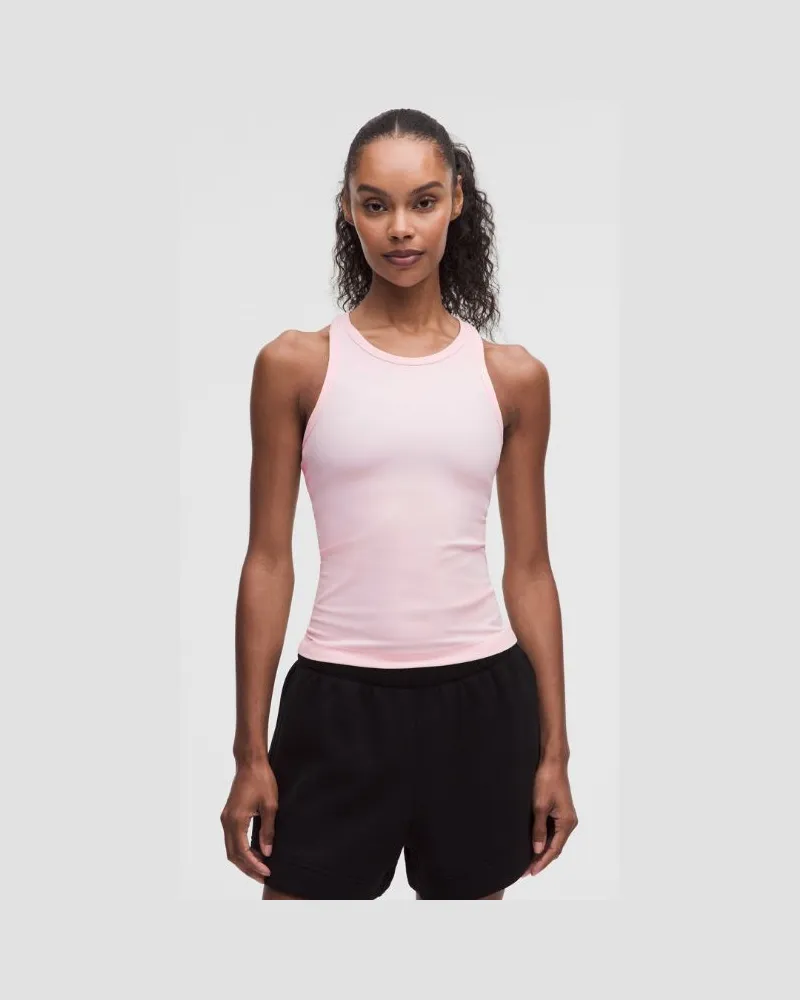 LULULEMON Align Racerback-Tanktop in Taillenlänge für Frauen – Größe in Pink Pearl Pink
