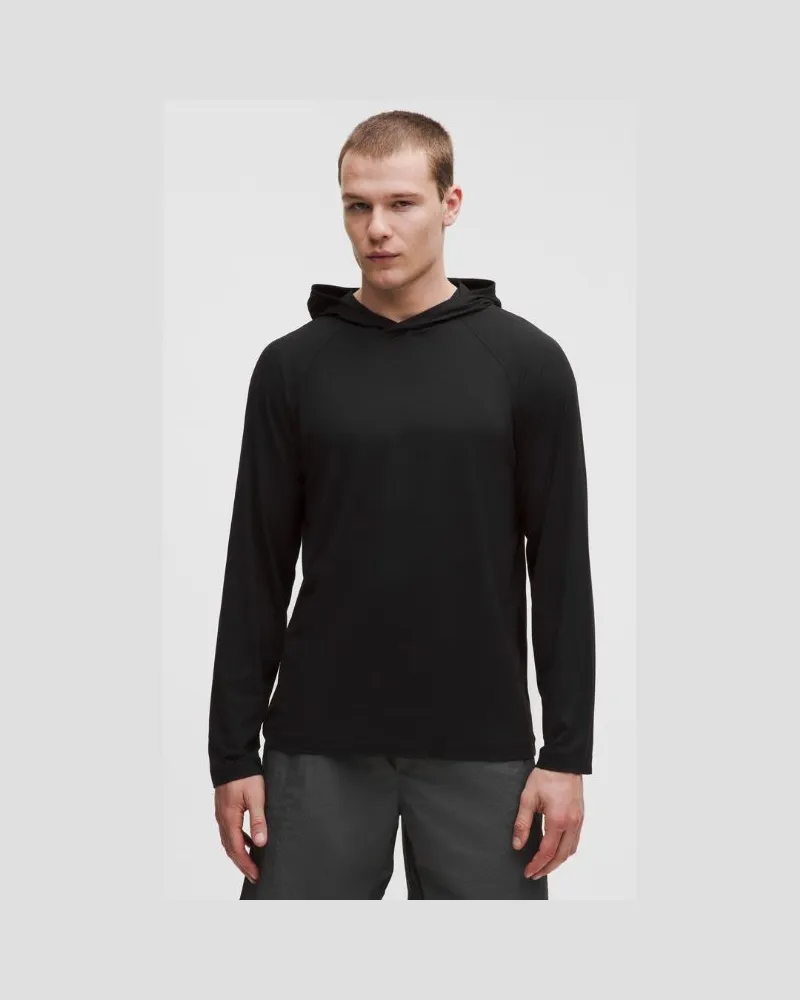 LULULEMON UV-Protective Hooded Long-Sleeve Shirt für Männer – Größe in Black Black