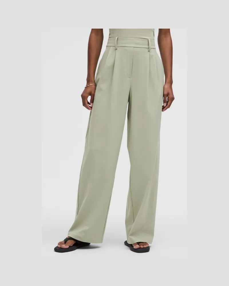 LULULEMON Daydrift Hose mit hohem Bund Normale Länge für Frauen – Größe in Fog Green Fog