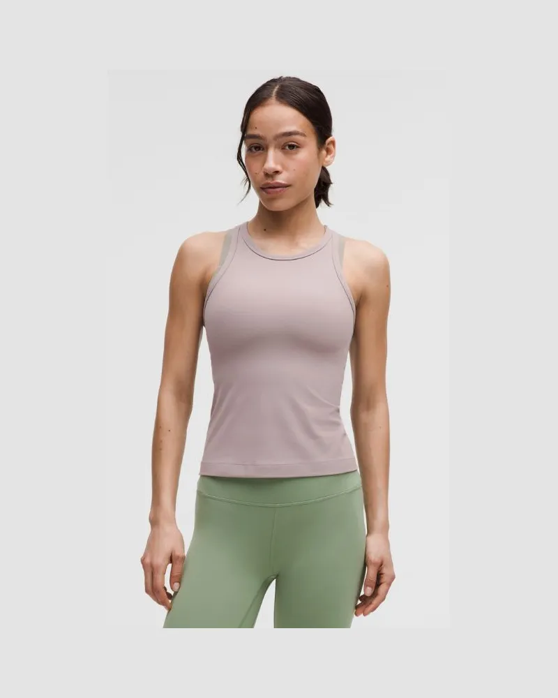 LULULEMON Align Racerback-Tanktop in Taillenlänge für Frauen – Größe in Mauve Grey Mauve