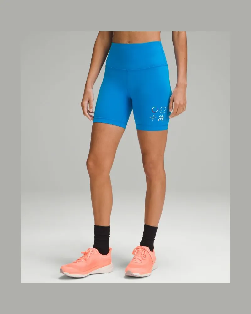 LULULEMON Wunder Train Shorts mit hohem Bund Pride für Frauen – 15 cm – Größe in Poolside Poolside