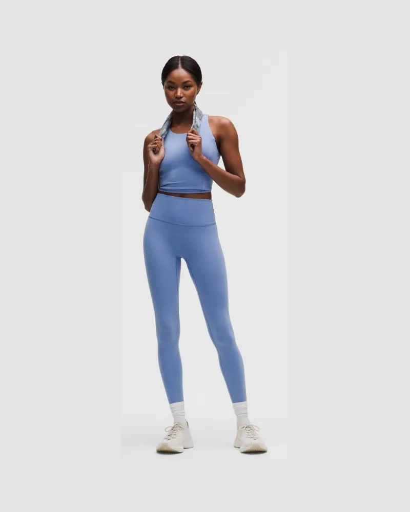 LULULEMON Wunder Train No Line High-Rise Leggings 25" für Frauen – Größe in Prep Blue Prep