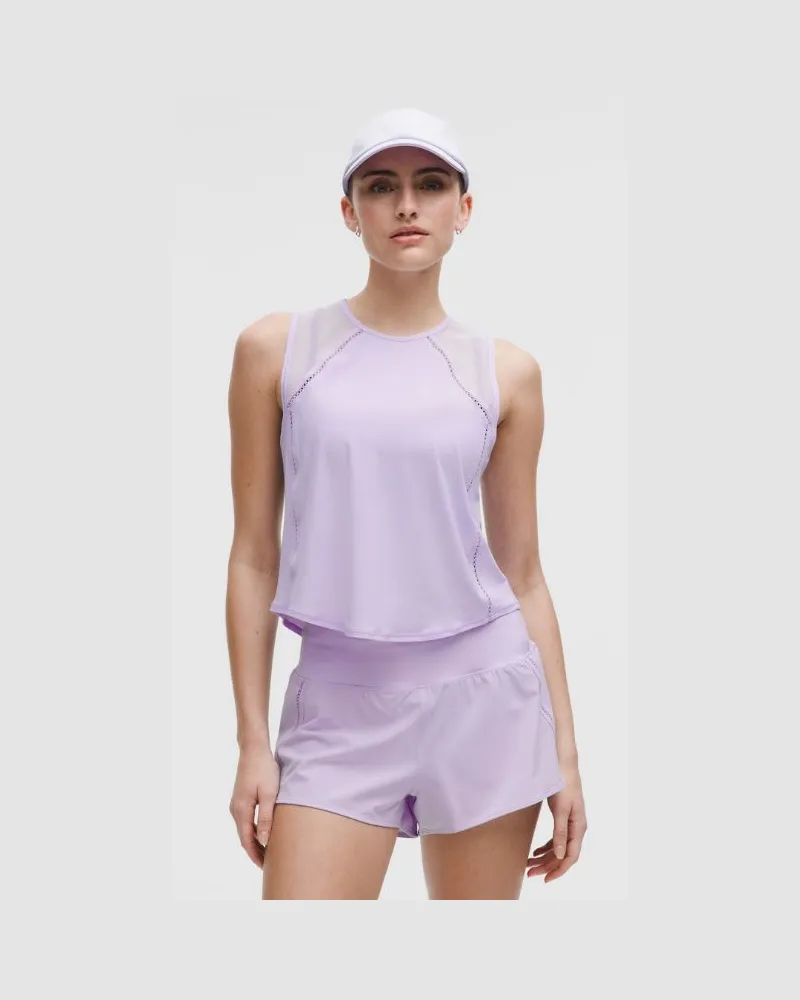 LULULEMON Sculpt Crop-Tanktop Spitzenbesatz für Frauen – Größe in Lavender Frost Lavender