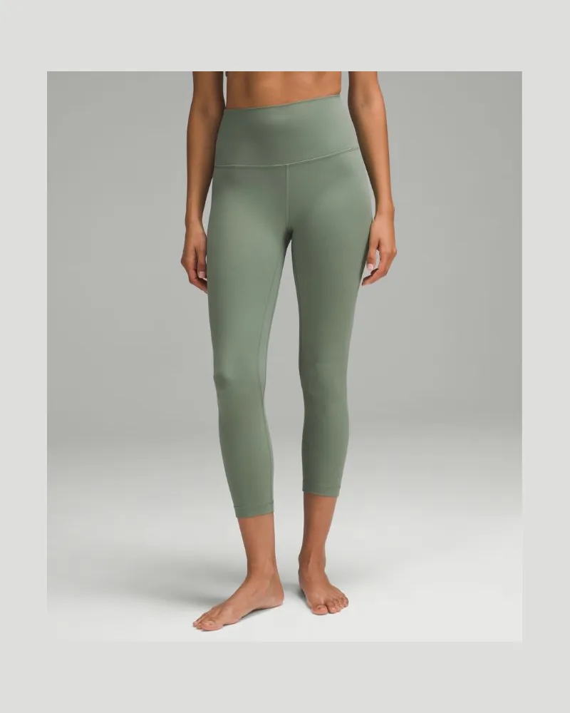 LULULEMON Align Crop Leggings mit hohem Bund für Frauen – 58 cm – Größe in Grey Eucalyptus Grey