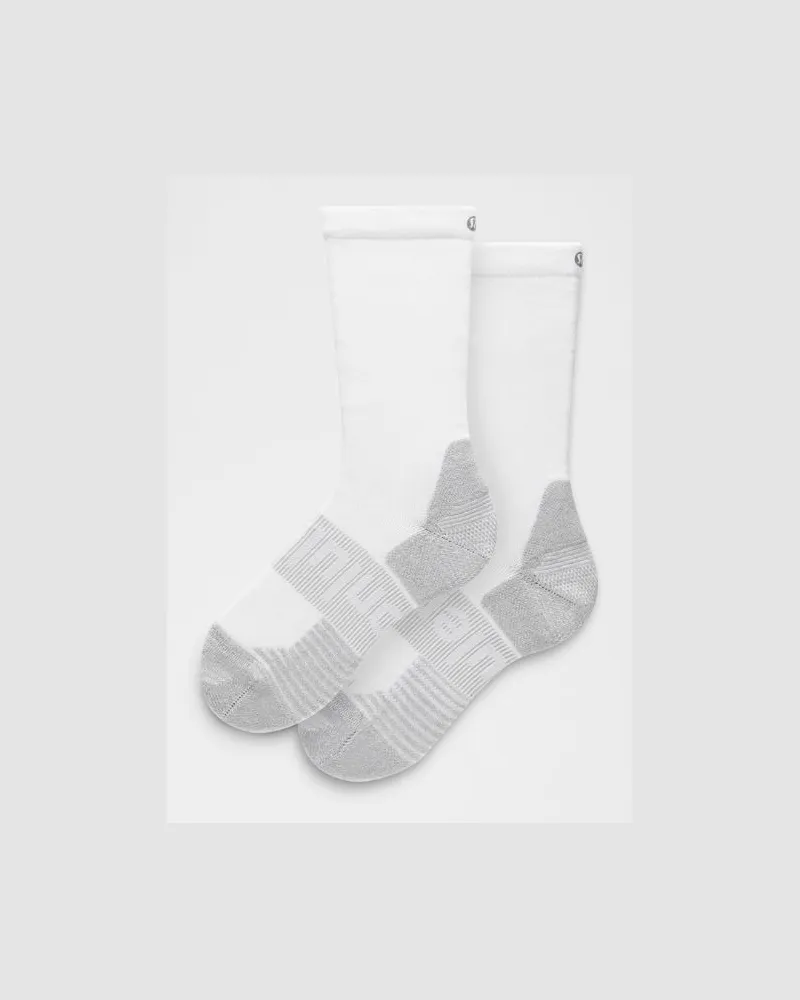 LULULEMON Power Stride-Crew-Socken mit Polsterung – Größe in Weiß Weiß