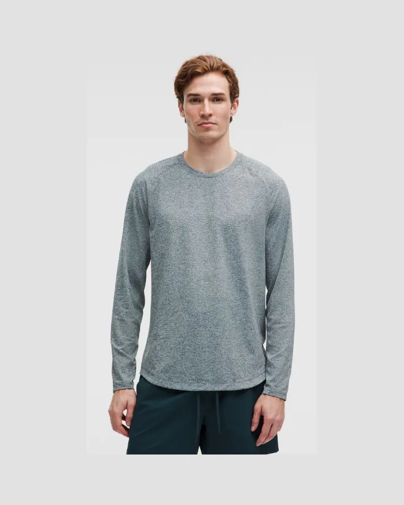 LULULEMON License to Train Langarmshirt für Männer – Größe in Heathered Indochine Blue Heathered