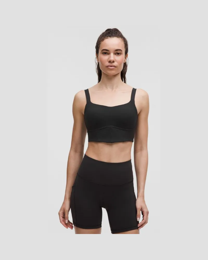 LULULEMON Everlux Sport-BH im Korsett-Stil Mittlerer Halt für A/B-Cups für Frauen – Größe in Black Black