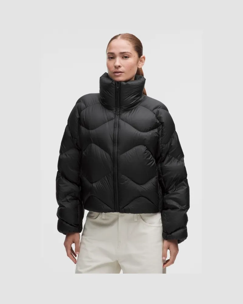 LULULEMON e Featherweight-Crop-Pufferjacke für Frauen – Größe in Schwarz Schwarz