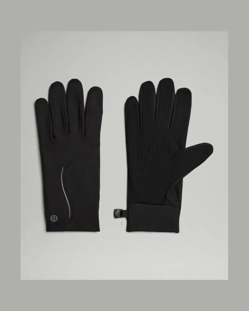LULULEMON Fast and Free Laufhandschuhe aus – Größe in Black Black