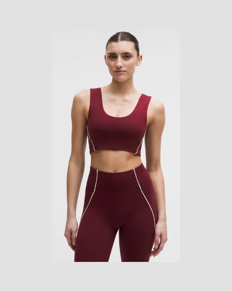 LULULEMON Wunder Train BH Mittlerer Halt C/D-Cups für Frauen – Größe in Burgundy Bay/True Navy/Light Ivory Burgundy