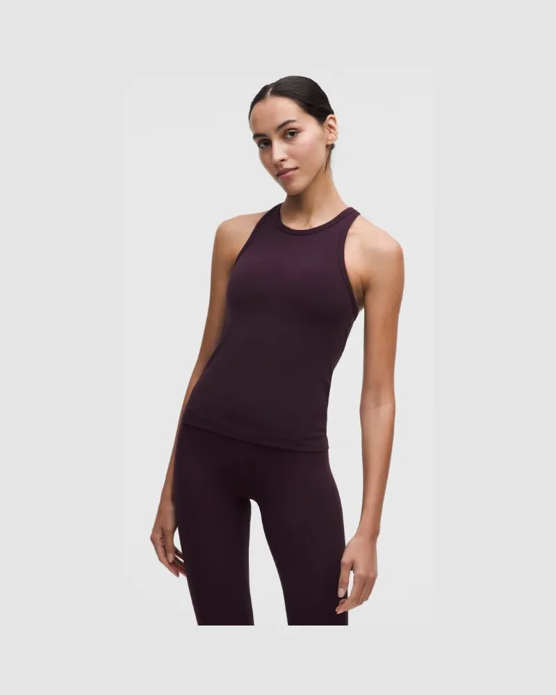 LULULEMON Align Racerback-Tanktop in Taillenlänge für Frauen – Größe in Black Plum Black