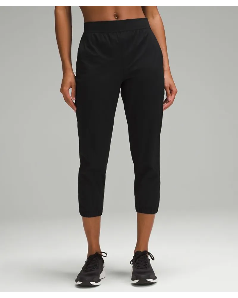 LULULEMON Adapted State Crop-Jogginghose mit hohem Bund Black