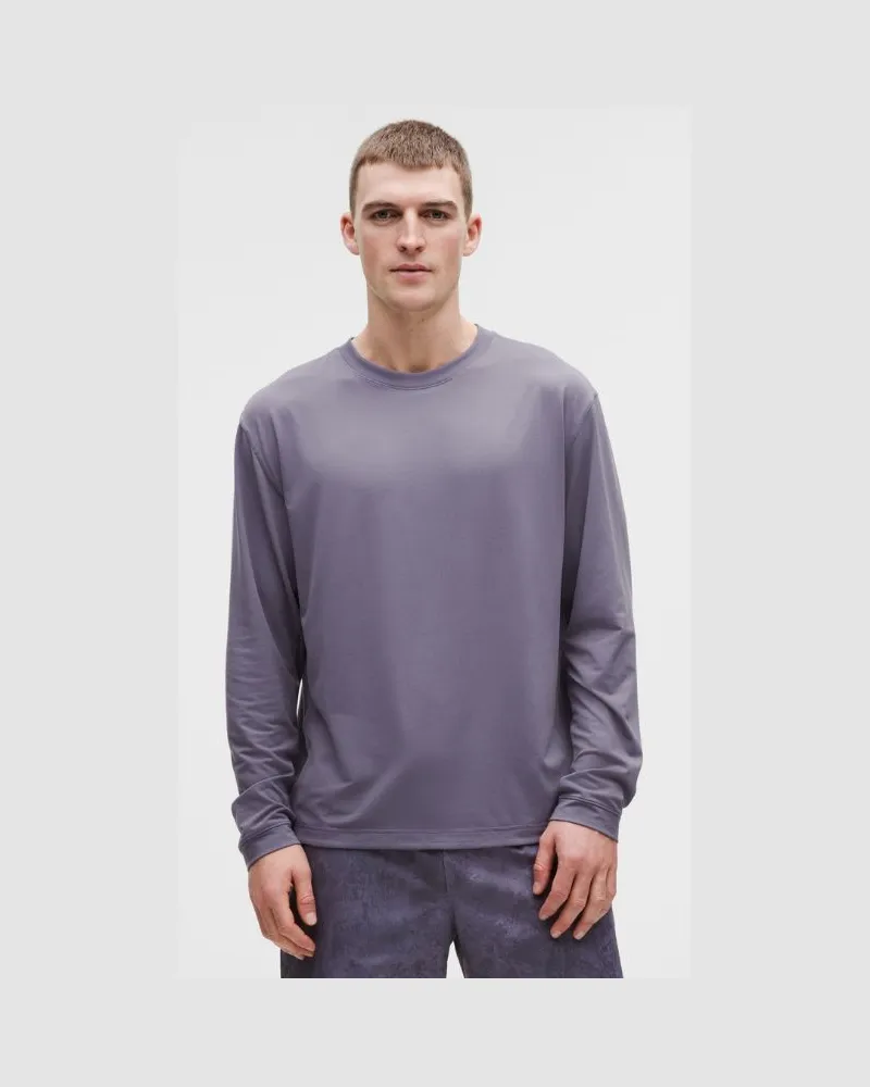 LULULEMON EasySet Trainings-Langarmshirt für Männer – Größe in Grape Mist Grape