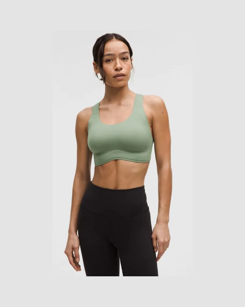 LULULEMON Go Further BH mit Support Code Technologie Starker Halt für C/D-Cups für Frauen – Größe in Grey Eucalyptus Grey