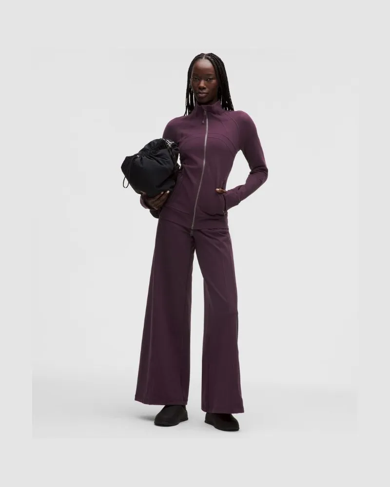 LULULEMON Define Hose mit weitem Bein und hohem Bund Luon für Frauen – Größe in Black Plum Black