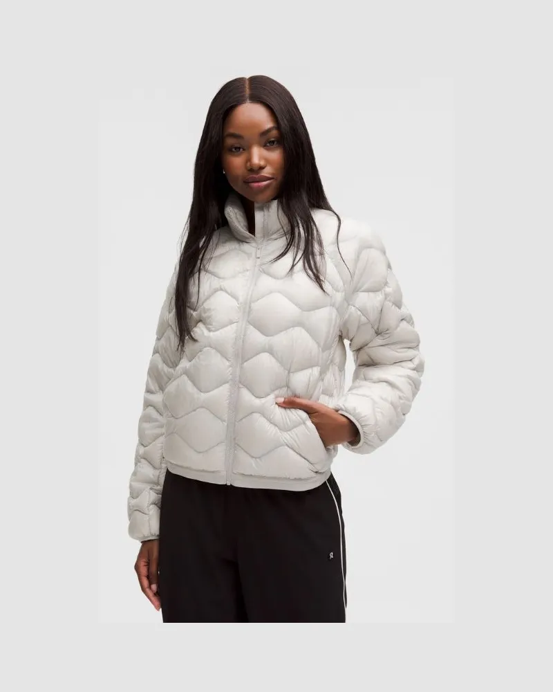 LULULEMON Featherweight 900-Down-Fill Quilted Jacket für Frauen – Größe in Dove Grey Dove