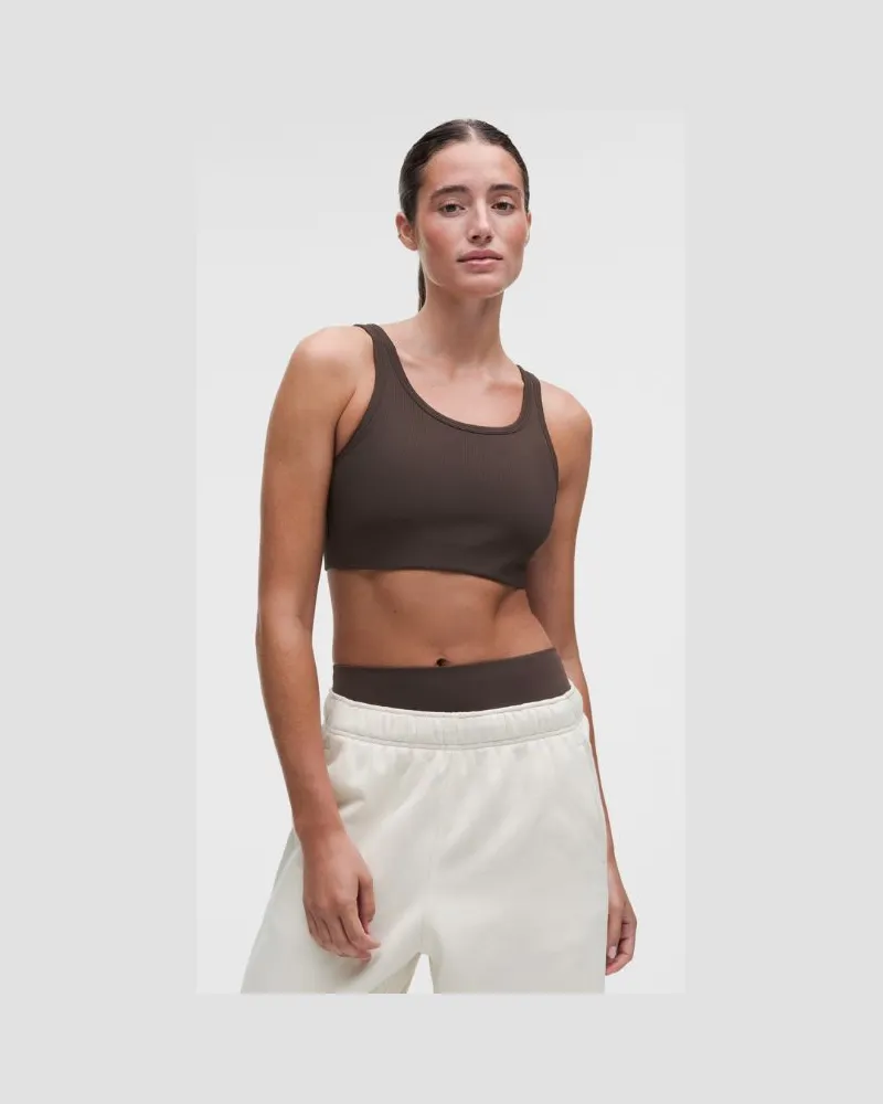 LULULEMON BH mit U-Ausschnitt aus geripptem Nulu Leichter Halt für B/C-Cups für Frauen – Größe in Mahogany Muse Mahogany
