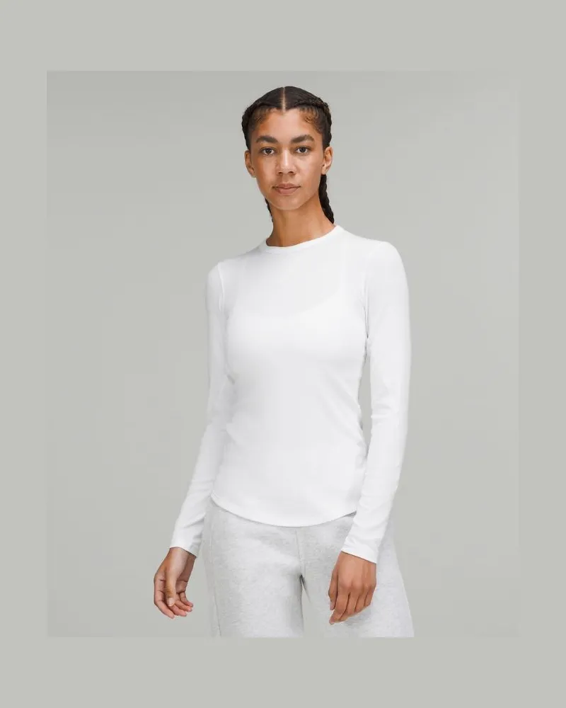 LULULEMON Hold Tight Langarmshirt für Frauen – Größe in White White