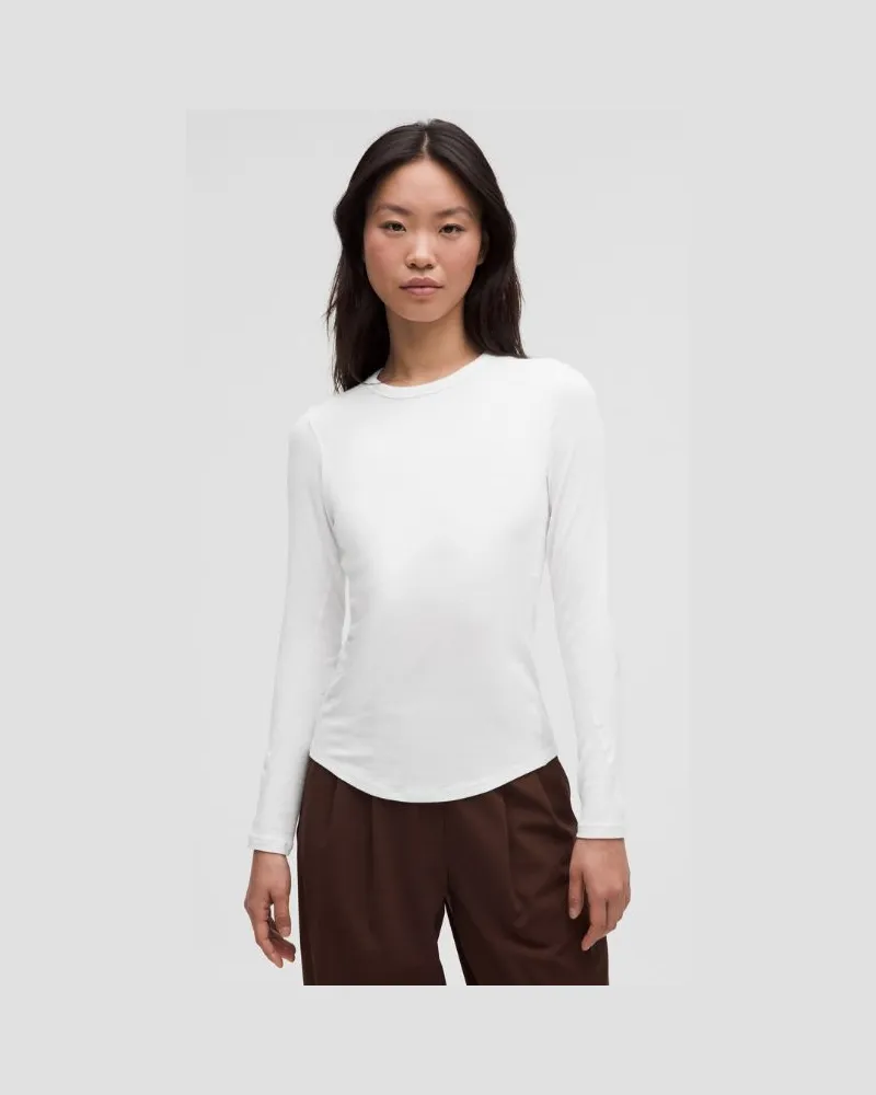 LULULEMON Hold Tight Langarmshirt für Frauen – Größe in White White