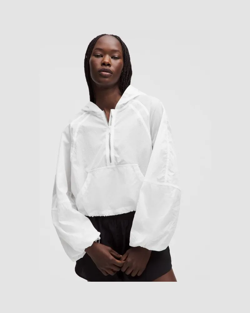 LULULEMON Scuba Crop-Anorak Jacke für Frauen – Größe in White White