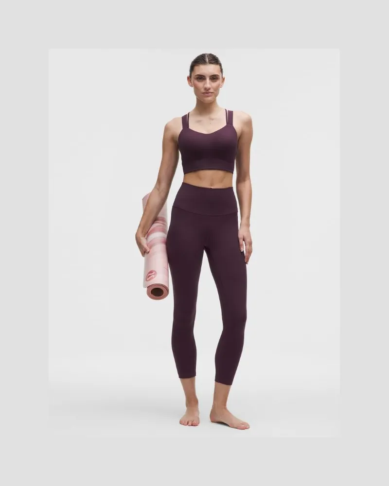 LULULEMON Align Crop Leggings mit hohem Bund für Frauen – 58 cm – Größe in Black Plum Black