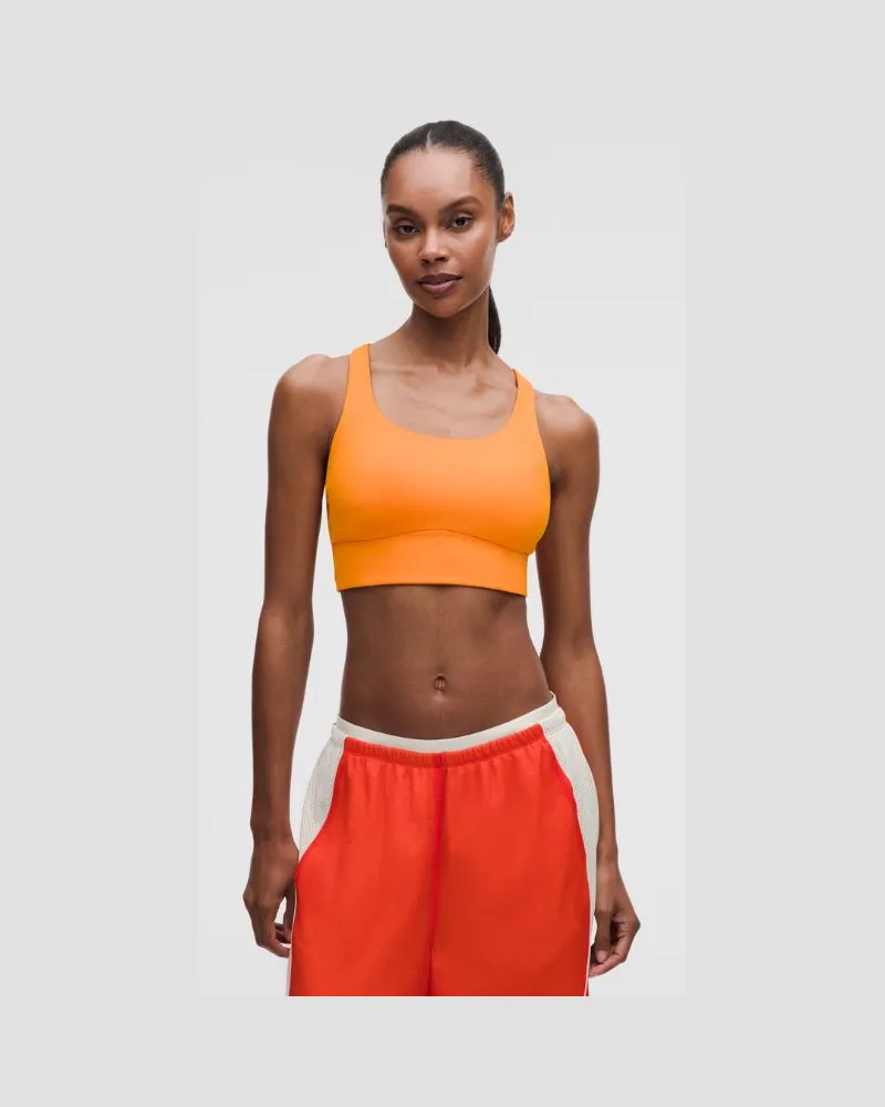 LULULEMON Energy Longline-BH mit mittlerem Halt für B–D-Cups Evolve für Frauen – Orange – Größe Citrus