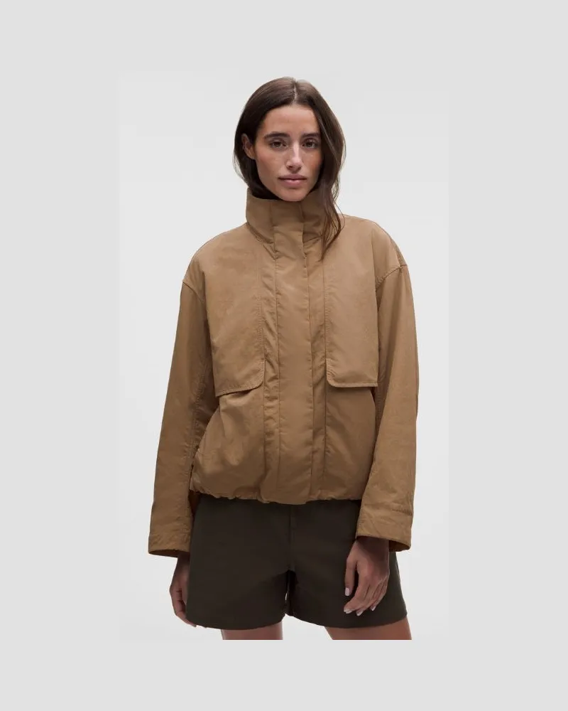 LULULEMON Always Effortless Jacke Evolve für Frauen – Khaki – Größe Sand