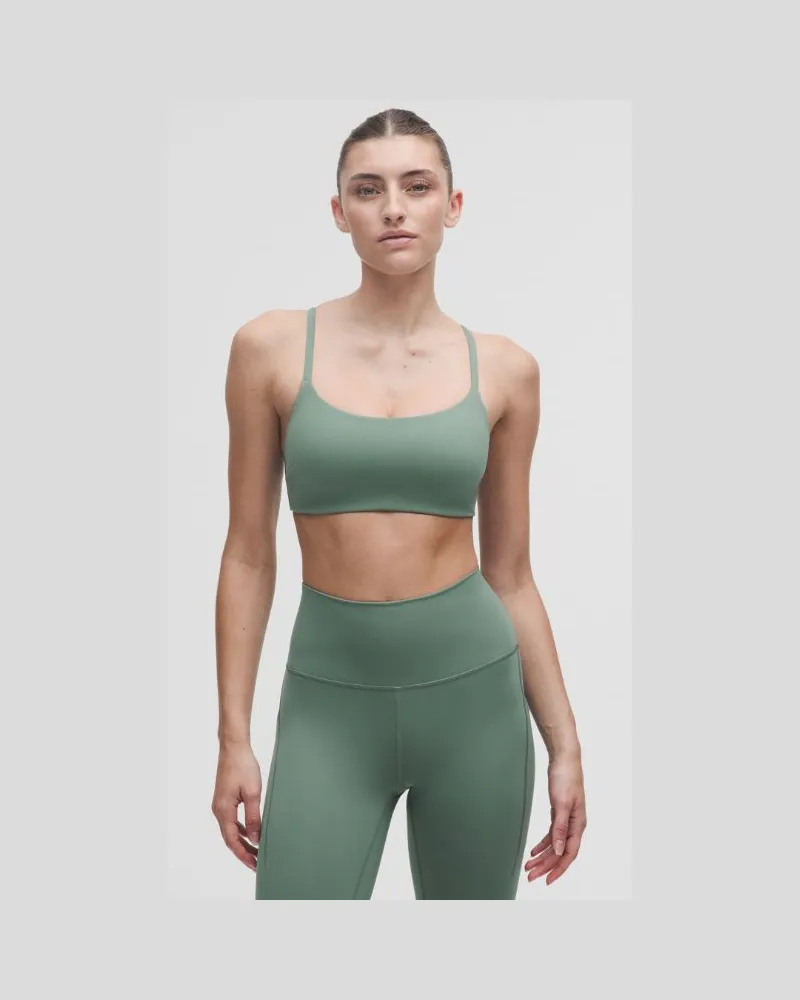 LULULEMON Wunder Train Racer-BH mit Trägern Leichter Halt C/D-Cups für Frauen – Größe in Tidewater Teal Tidewater