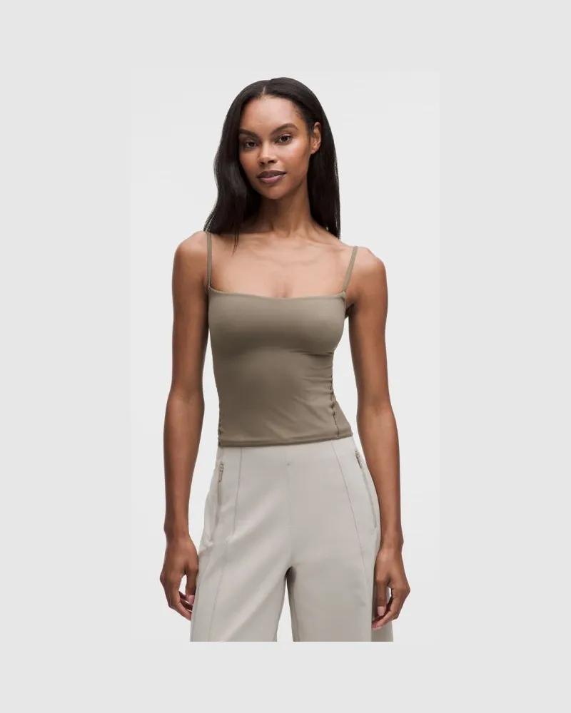 LULULEMON Wundermost Tanktop aus ultrasoftem Nulu mit verstellbaren Spaghettiträgern für Frauen – Größe in Nomad Nomad